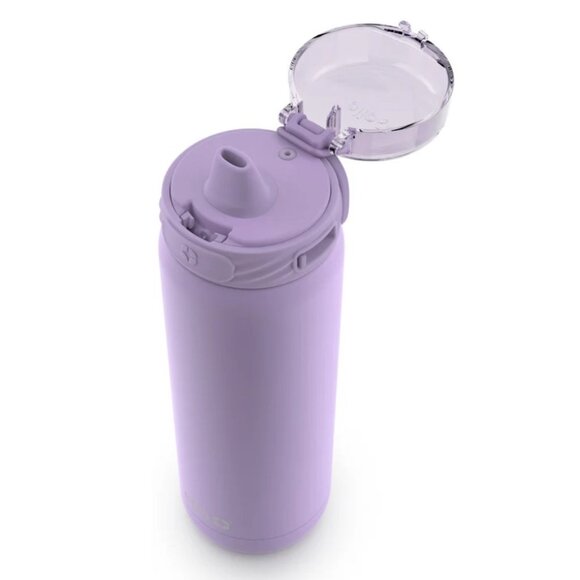 Ello Cooper Stainless Steel Water Bottle with Straw and Carry Handle, Lilac - Picture 2 of 11